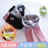 秋冬女童打底裤纯棉加绒加厚长裤子外穿洋气一体绒中大儿童修身裤
