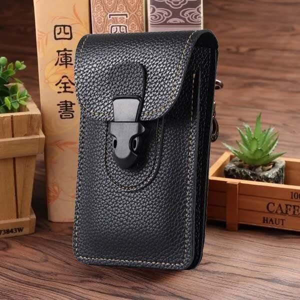 men‘s belt bag mobile phone bag multifunctional id bag waterproof mini wallet small shoulder bag slim pockets coin purse