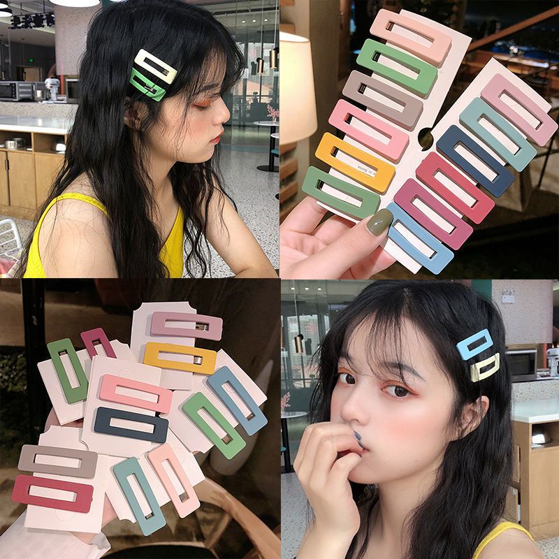 internet celebrity ins frosted hair clip bang clip female korean simple cute side clip bb clip hairpin student adult headdress