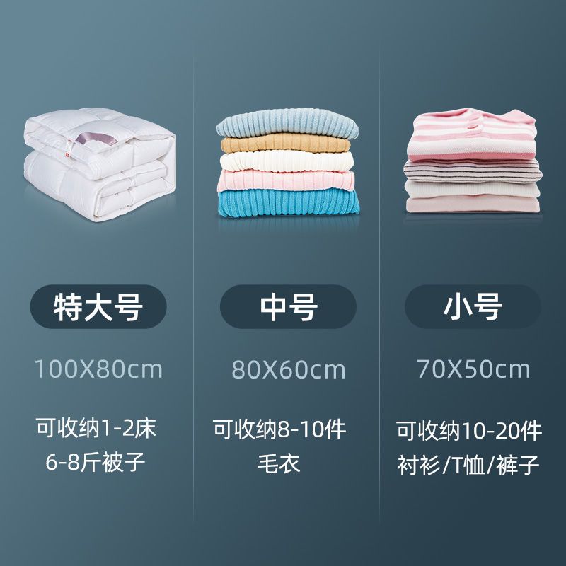 Vacuum-Free Compressed Bagged Quilt Clothes Quilt Luggage Storage Bag Student Dormitory Suitcase Organize the Bag