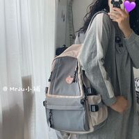 书包韩版原宿ulzzang日系中学生初中书包女高中ins双肩包2021新款