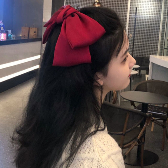 big bow hairpin back head lolita hair accessories back head spring clip cute student hairpin hair ring