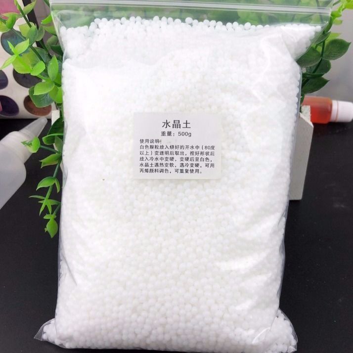 big bag crystal soil cheap big bag transparent particles plastic soil shaping free resin diy material slim cover