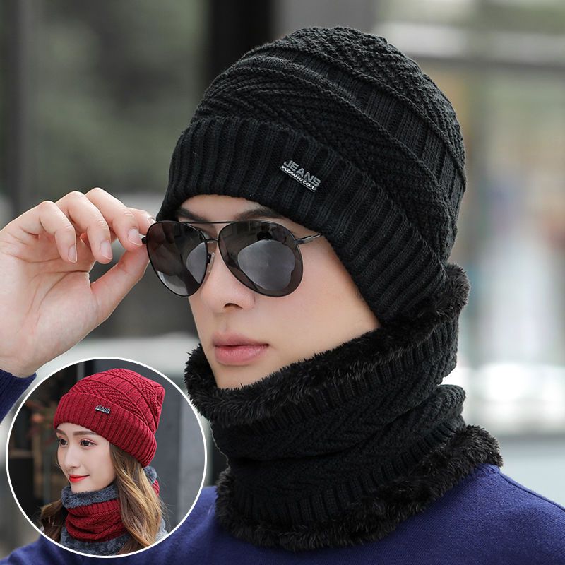 hat men and women winter thickening thermal knitting woolen cap autumn and winter korean velvet cold protection cycling men cotton-padded cap