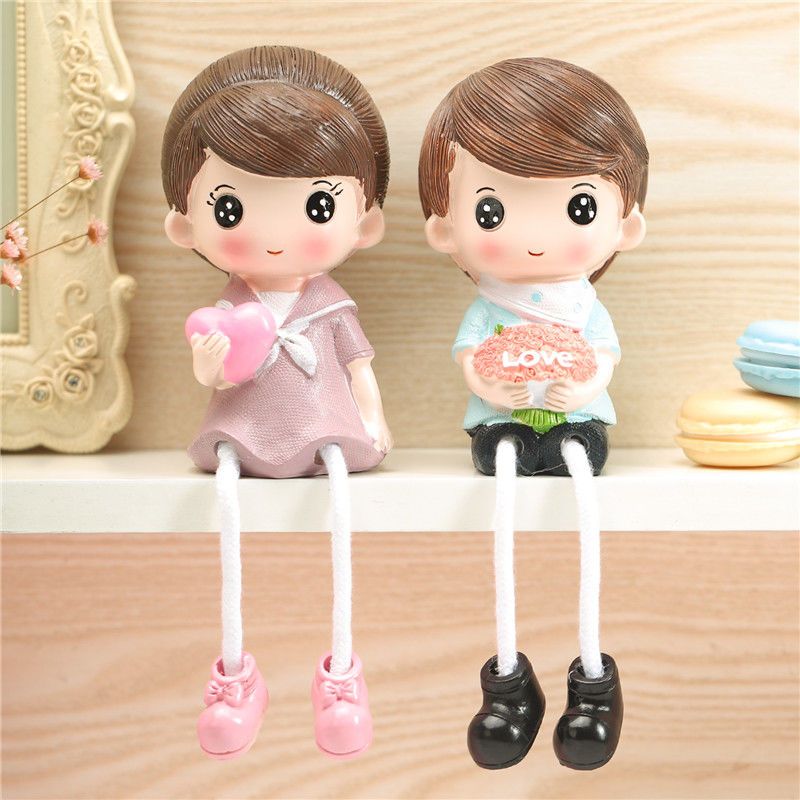 Cute Couple Doll Small Ornaments Student Gift Creative Birthday Gift Home Living Room Study Electricity Box Decorations