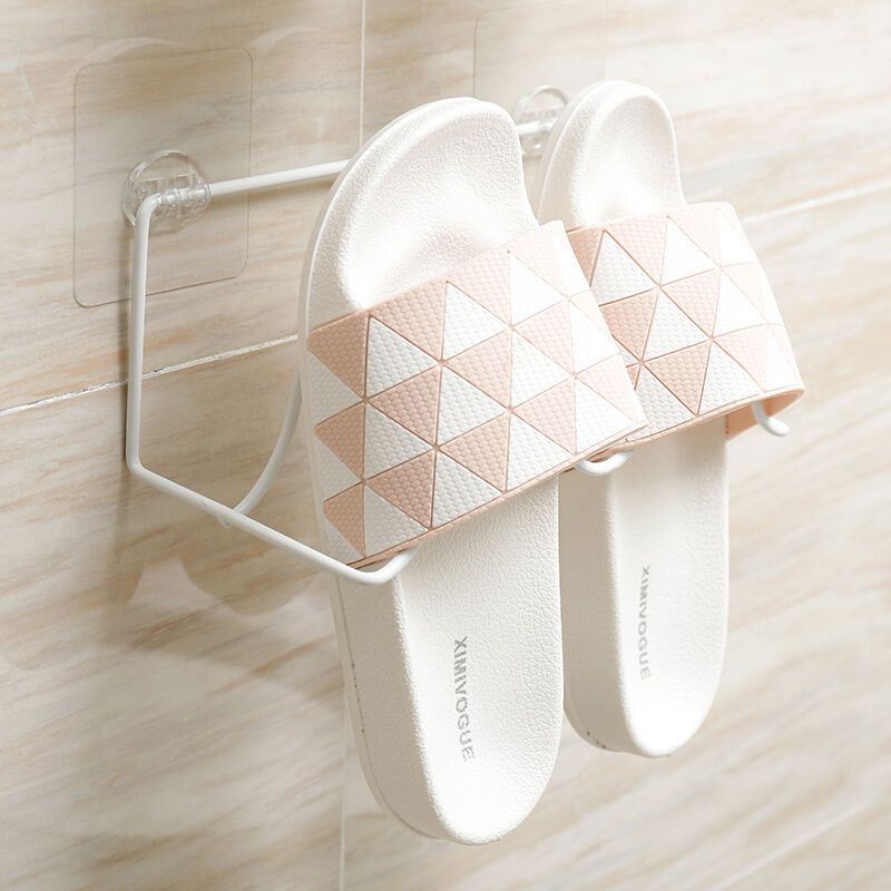 Punch-Free Bathroom Ideas Slipper Rack Wall-Mounted Moisture-Proof Keep Dry Bathroom Shoe Rack Domestic Toilet Storage Rack