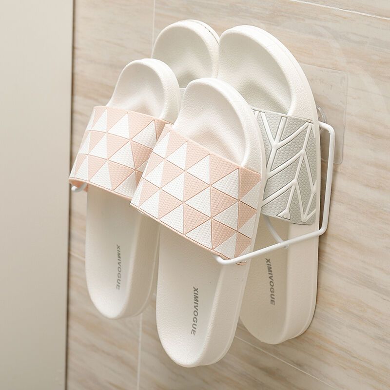 Punch-Free Bathroom Ideas Slipper Rack Wall-Mounted Moisture-Proof Keep Dry Bathroom Shoe Rack Domestic Toilet Storage Rack