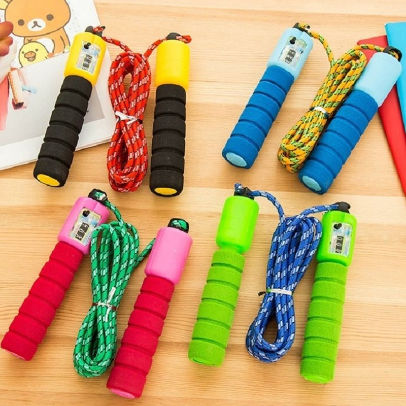 children‘s adult skipping rope with counter one-click zero clearing student only for high school entrance exam sponge handle sports fitness