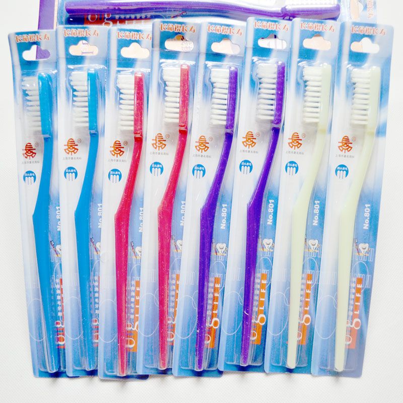 Long Life Toothbrush Ultrahard Hair Toothbrush Adult Big Head Shanghai 801 Removing Smoke Spot Tooth Stain Old-Fashioned Old Brand High-End