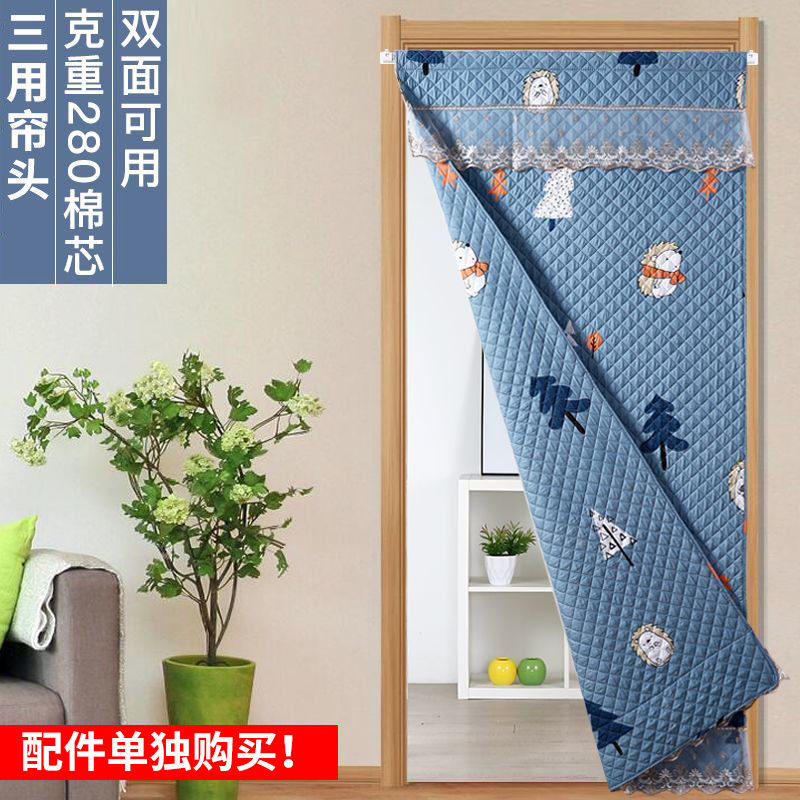 双面可用棉门帘加厚家用挡风隔断帘秋冬空调帘冬季保暖帘子便宜