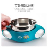 抗菌不锈钢儿童注水保温碗宝宝吃饭碗防摔防烫餐具可爱婴儿辅食碗