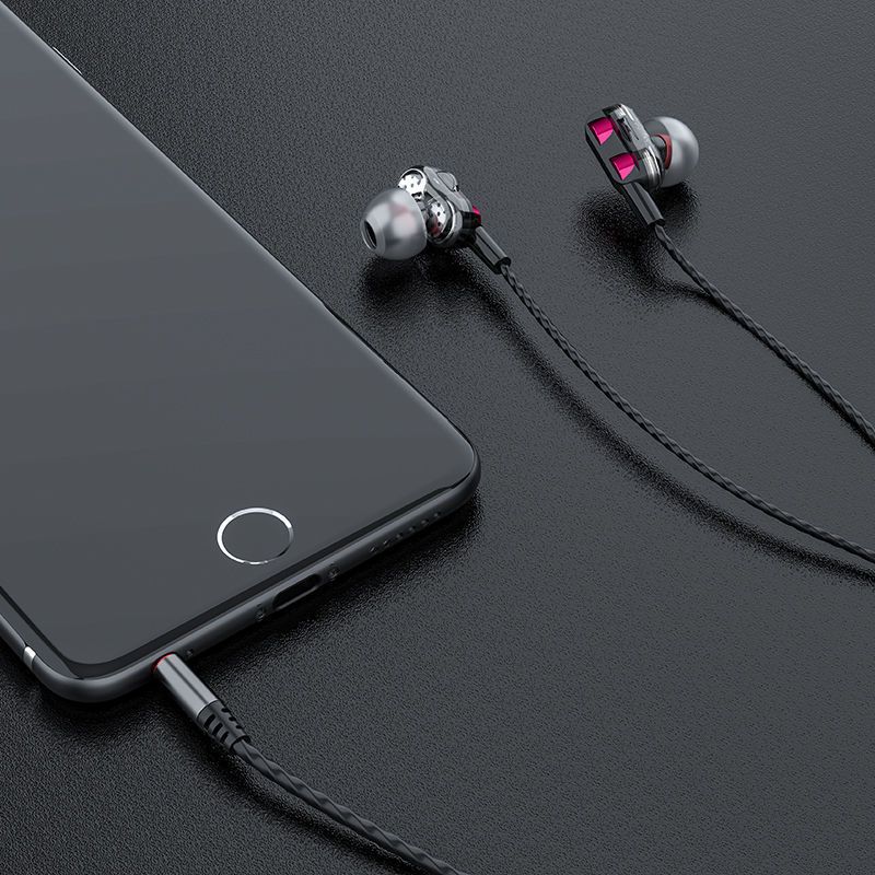 [Product Expansion] Heavy Bass Headset Cable Applicable to OPP Huawei Vivo in-Ear Earplug Mobile Phone Belt Microphone Sing Songs Universal
