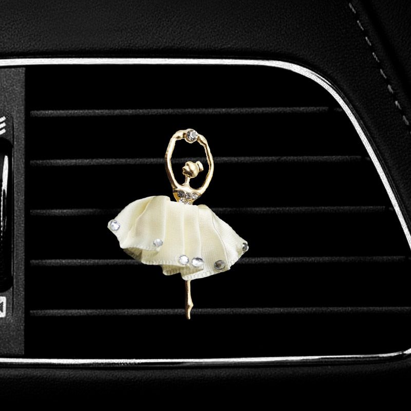 Diamond-Embedded Ballet Girl Car Ventilator Perfume Clip Car-Mounted Air Conditioning Air Outlet Aromatherapy Clip Decorations Female