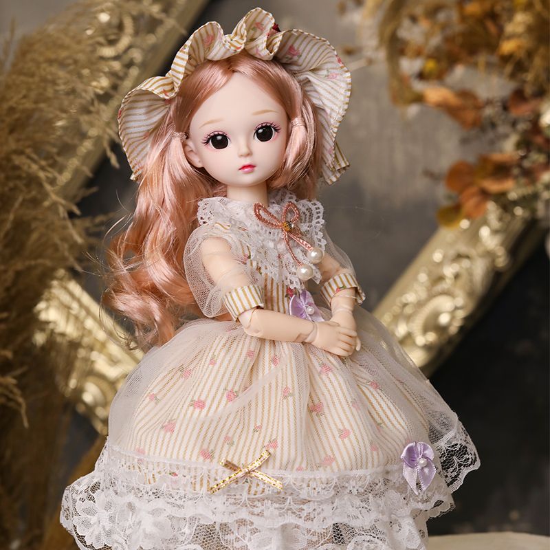 6 points 30cm doll bjd lolita princess dress up girl toy birthday gift single doll suit