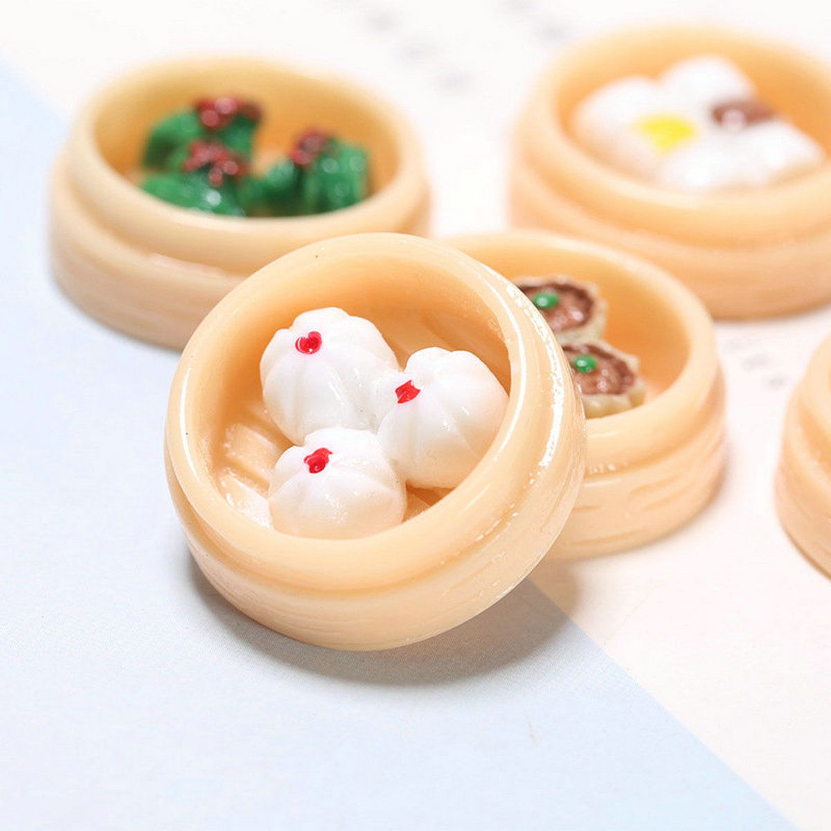 Simulation Mini Food Model Decoration DIY Ornament Accessories Keychain Material Love Fried Egg Breakfast