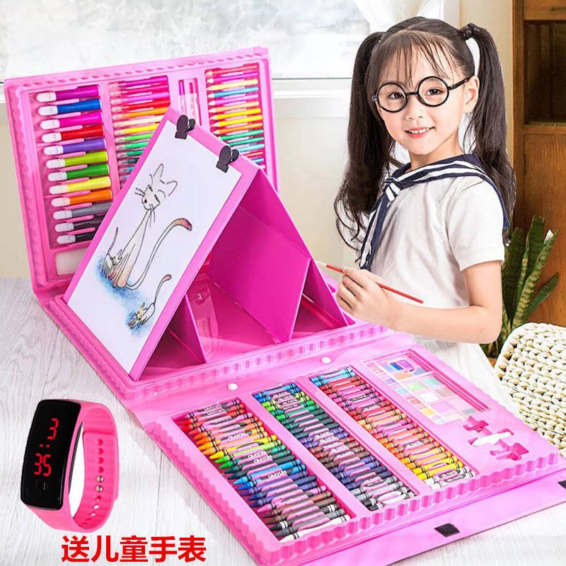 children‘s painting brush set primary school student art scrub color pen kindergarten watercolor pen crayon birthday gift