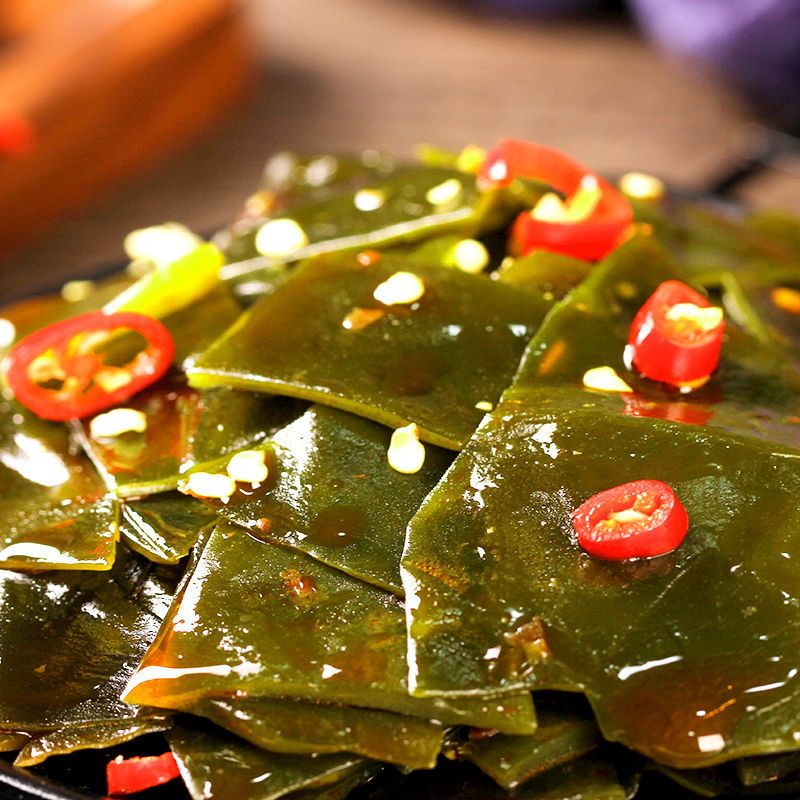 小贴士海带片开袋即食麻辣海带丝整箱凉拌下饭菜湖南特产休闲小吃