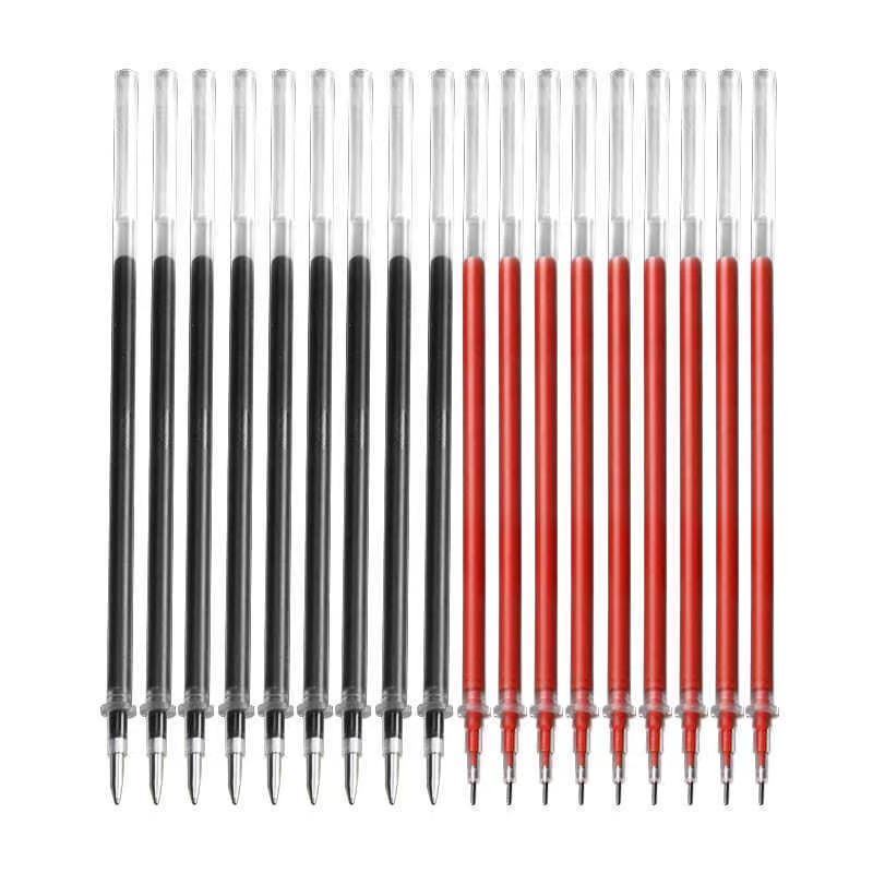 Student Office Supplies 0.5mm Gel Ink Pen Refill Black Red Blue Bullet Carbon Ballpoint Pen Replacement Water-Based Refill