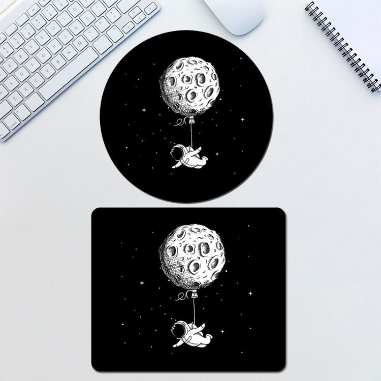 Nasa Spaceman Science Fiction Starry Sky Mouse Pad Small Waterproof Lock Edge Student Game Computer Keyboard Non-Slip Table Mat