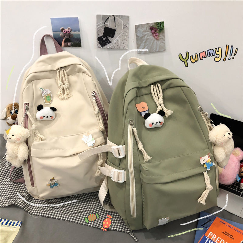 2021 new schoolbag female student korean high school junior school backpack cute large capacity ins simple backpack