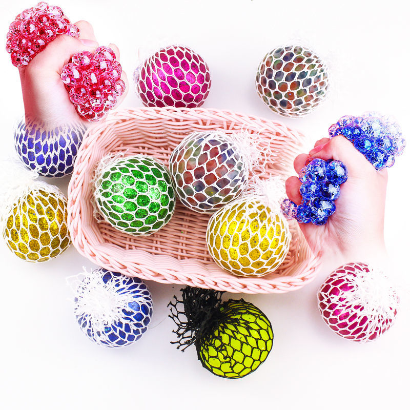 Creative Vent Ball Decompression Grape Ball Squeezing Toy Ball Toy Crystal Colorful Beads Water Ball Decompression Artifact Tricky Gifts