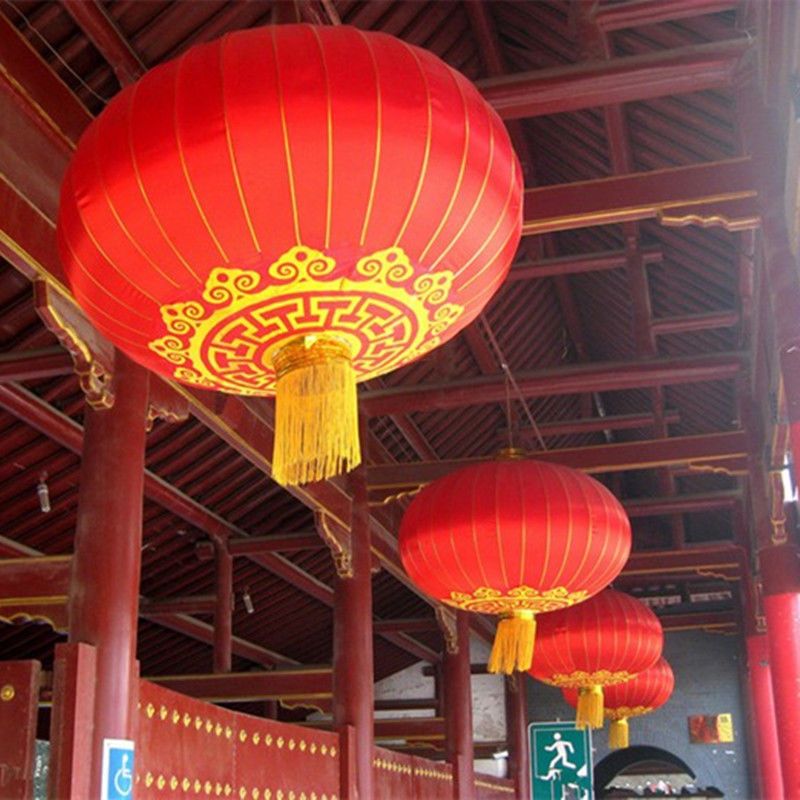 Red Lantern Household Outdoor Waterproof Diameter 1 M 1.5 M 2 M New Chinese New Year Gate Hanging Ornaments Lantern