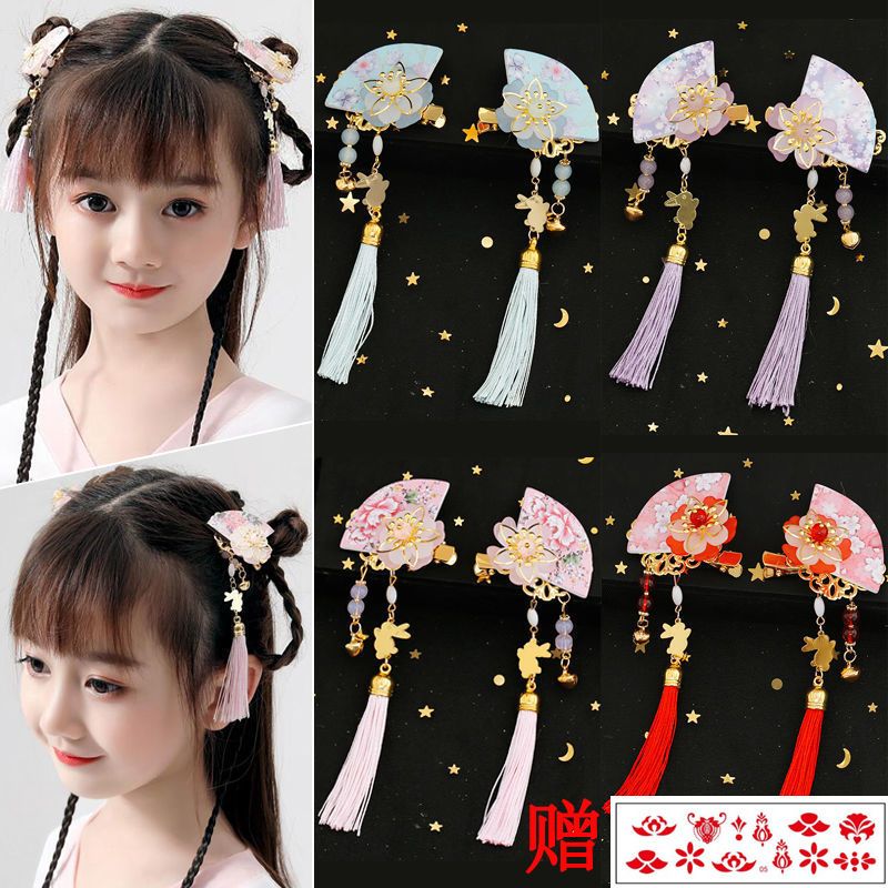 children‘s day performance travel headdress for han chinese clothing headdress flower little girl chinese ancient style hair accessories ancient costume hair clip