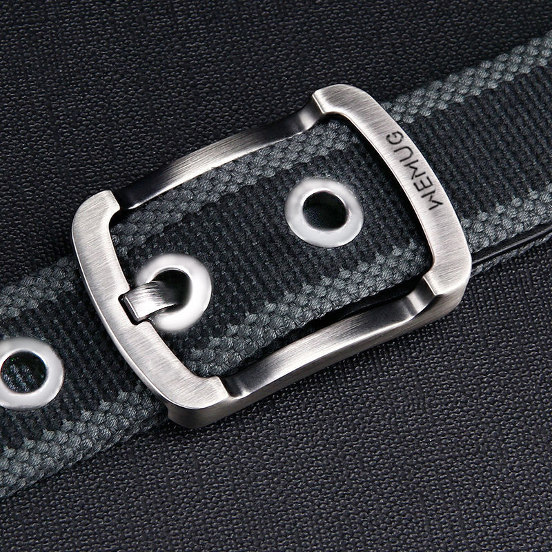 thickened canvas belt men‘s women‘s belt casual belt korean students pin buckle youth military training belt outdoor