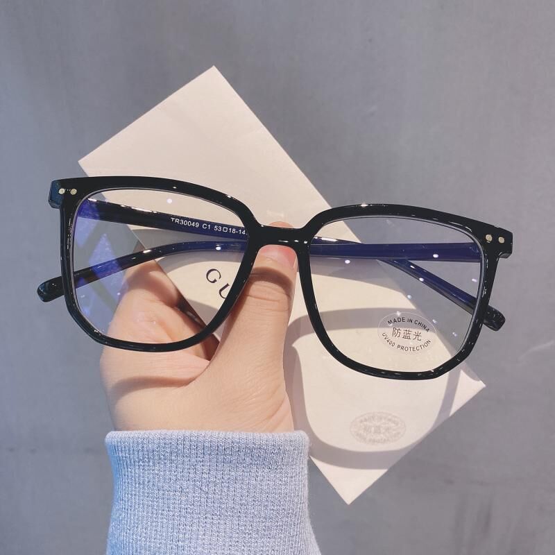 Internet Hot Korean Style Anti-Blue Light Glasses Myopia Anti-Radiation Computer Eye Protection Men and Women Trendy Plain Glasses Cell Phone Glasses Glasses Frame