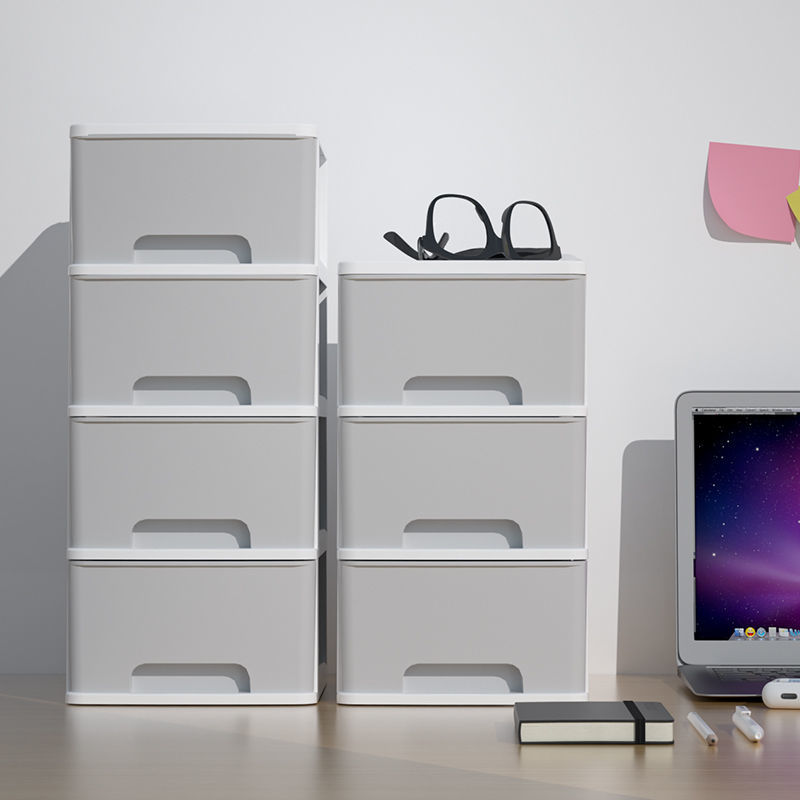 Transparent Household Storage Box Multi-Functional Office Desktop Storage Cabinet Multi-Layer Drawer Cosmetic Finishing Storage Rack