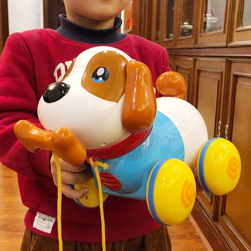 children‘s puppy toy dog walking can call electric music pull line baby puzzle boy girl 1 year old 2 baby