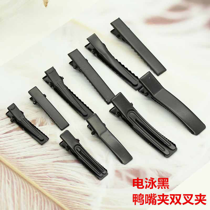 diy handmade hair clips square clip duckbill clip double fork hari side clip bow hair clip hairpin headwear materials accessories