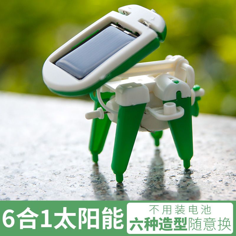 DIY Robot Assembly Generation 6-in-1 Solar Science Experiment Small Production Technology Handmade Elementary School Toy