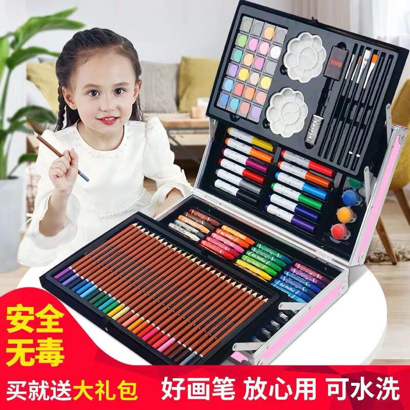 washable paintbrush watercolor pen children‘s painting kit gift box art school supplies drawing tools birthday gift