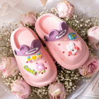 儿童洞洞鞋夏小童室内防滑包头凉拖男女幼儿宝宝卡通可爱防撞拖鞋