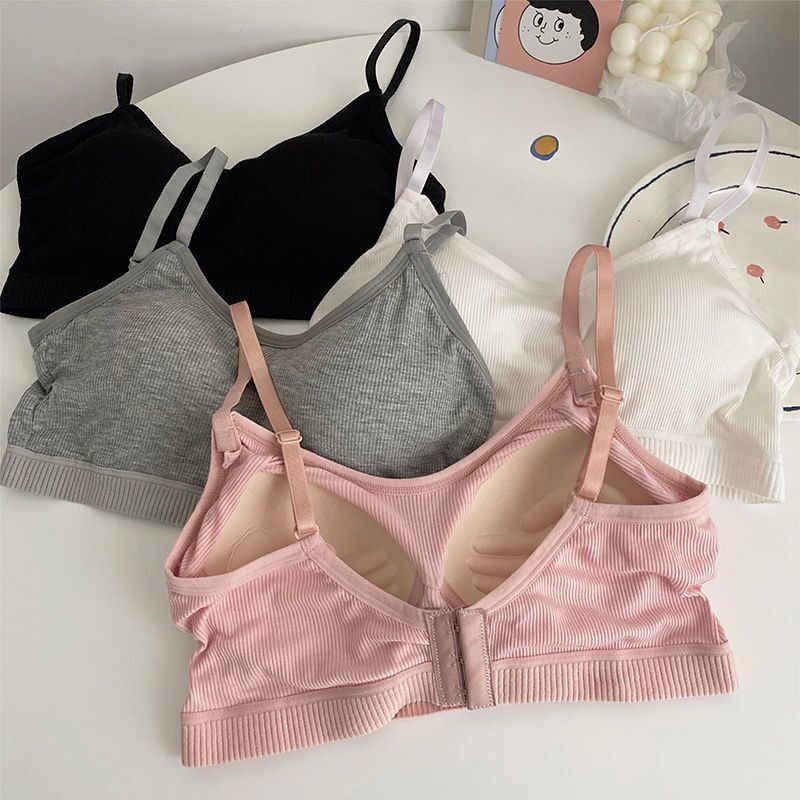 women‘s underwear wireless spaghetti-strap vest bra one-piece tube top student high school girl anti-exposure push up wrapped chest