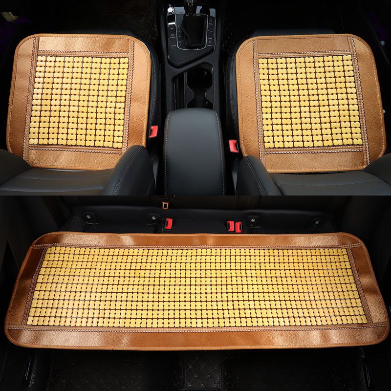 summer car seat cushion bamboo piece cool pad summer mahjong summer mat small car five-seat bamboo three-piece set rear row universal