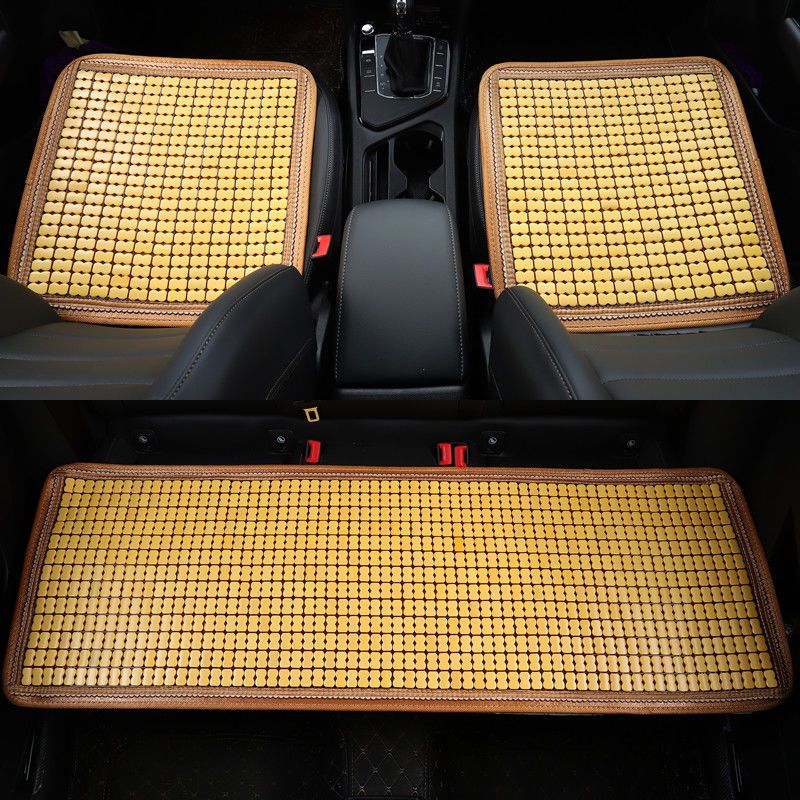 summer car seat cushion bamboo piece cool pad summer mahjong summer mat small car five-seat bamboo three-piece set rear row universal