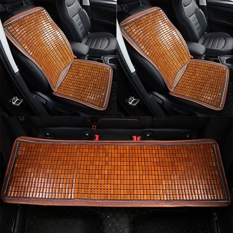 summer car seat cushion bamboo piece cool pad summer mahjong summer mat small car five-seat bamboo three-piece set rear row universal