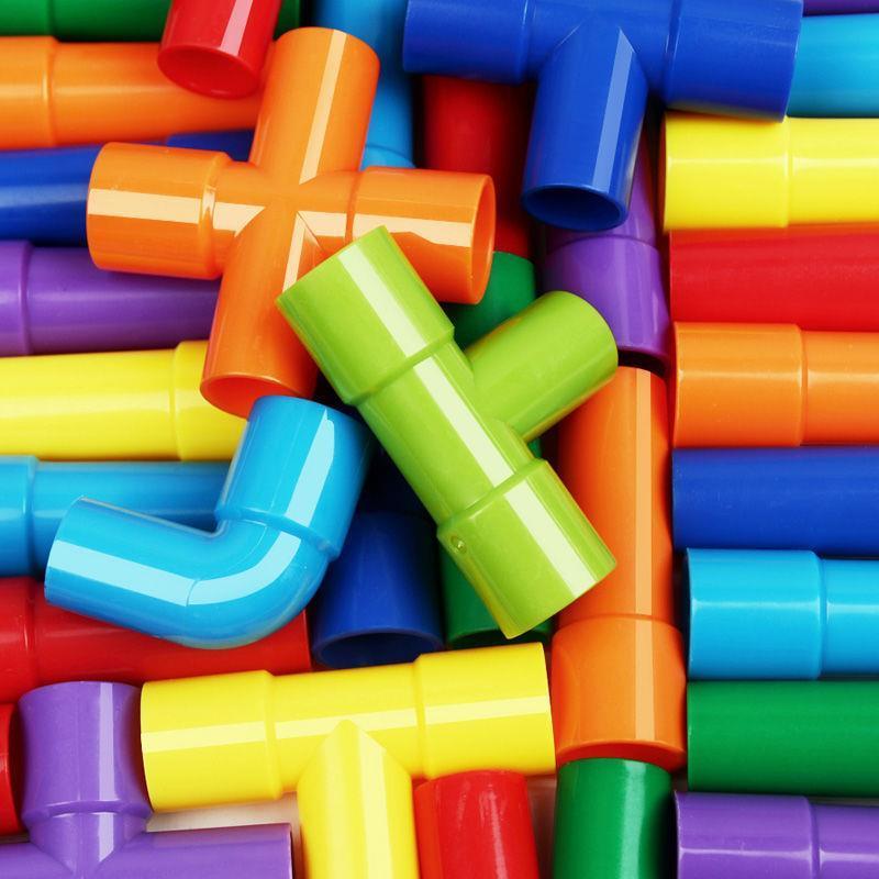 children‘s pipeline building blocks toys large educational boys and girls baby plastic building blocks development intelligence water pipe building blocks