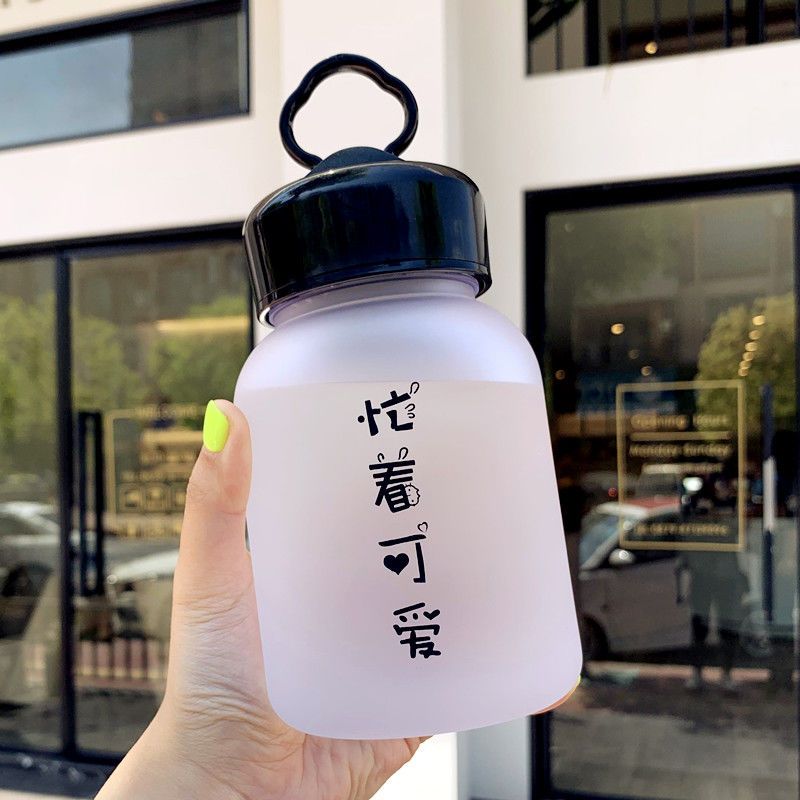 ins creative plastic water cup unisex student korean style cup cute portable leakproof fashion harajuku style simple tea cup