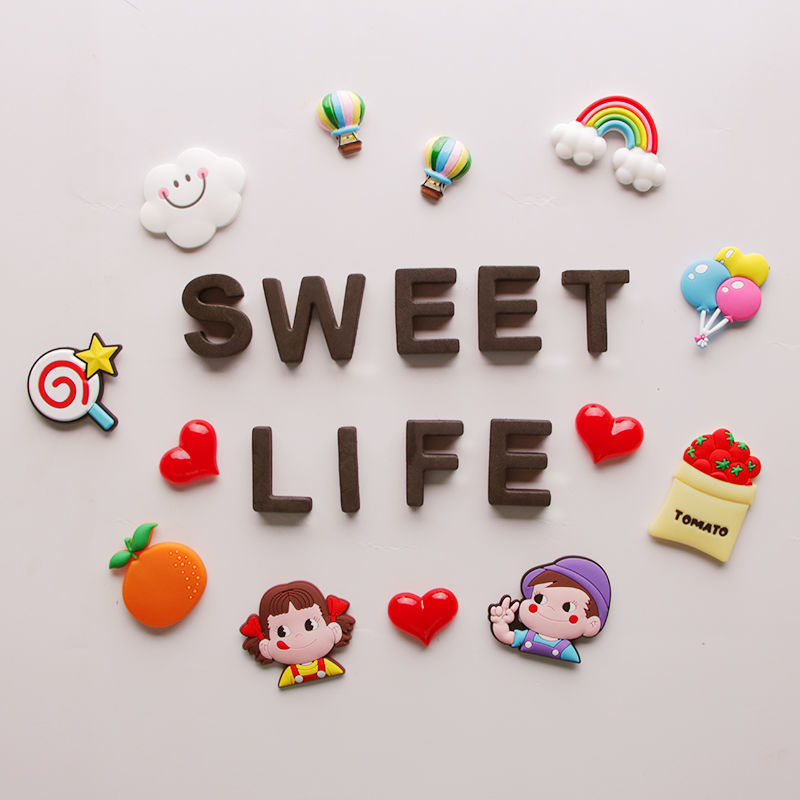 New Year Refrigerator Sticker and Magnet Sticker Set of 3D Stereo Creative Personality Stickers Cartoon Cute Magnetic Magnet Stickers Magnet