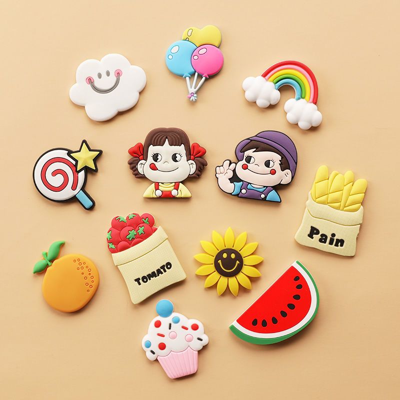 New Year Refrigerator Sticker and Magnet Sticker Set of 3D Stereo Creative Personality Stickers Cartoon Cute Magnetic Magnet Stickers Magnet
