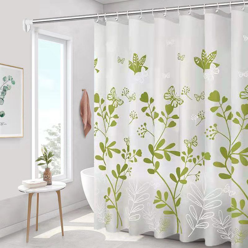 batoom shower curtain waterproof and mildew-proof shower curtain simple batoom curtain shower curtain set punch-free partition curtain curtain