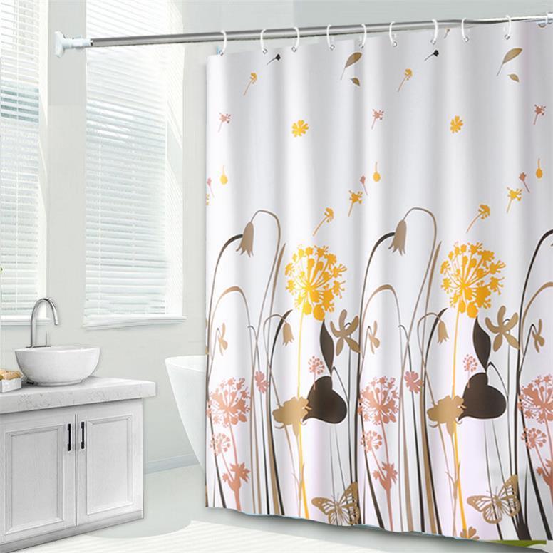 batoom shower curtain waterproof and mildew-proof shower curtain simple batoom curtain shower curtain set punch-free partition curtain curtain