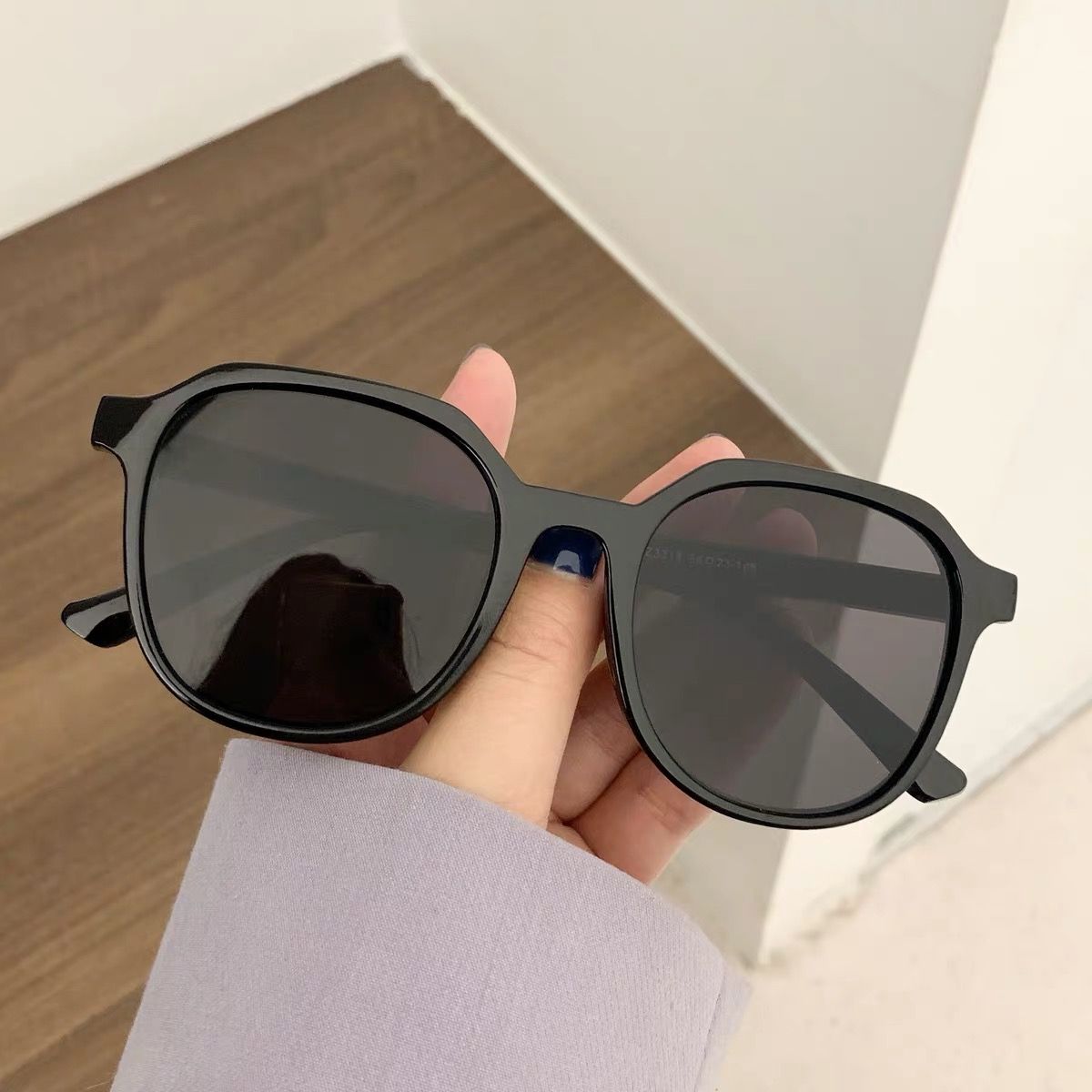 Ins Sunglasses Female Korean Style Student Fashion Vintage round Face Disco Sunglasses Male Uv Protection Douyin Online Influencer Same Style