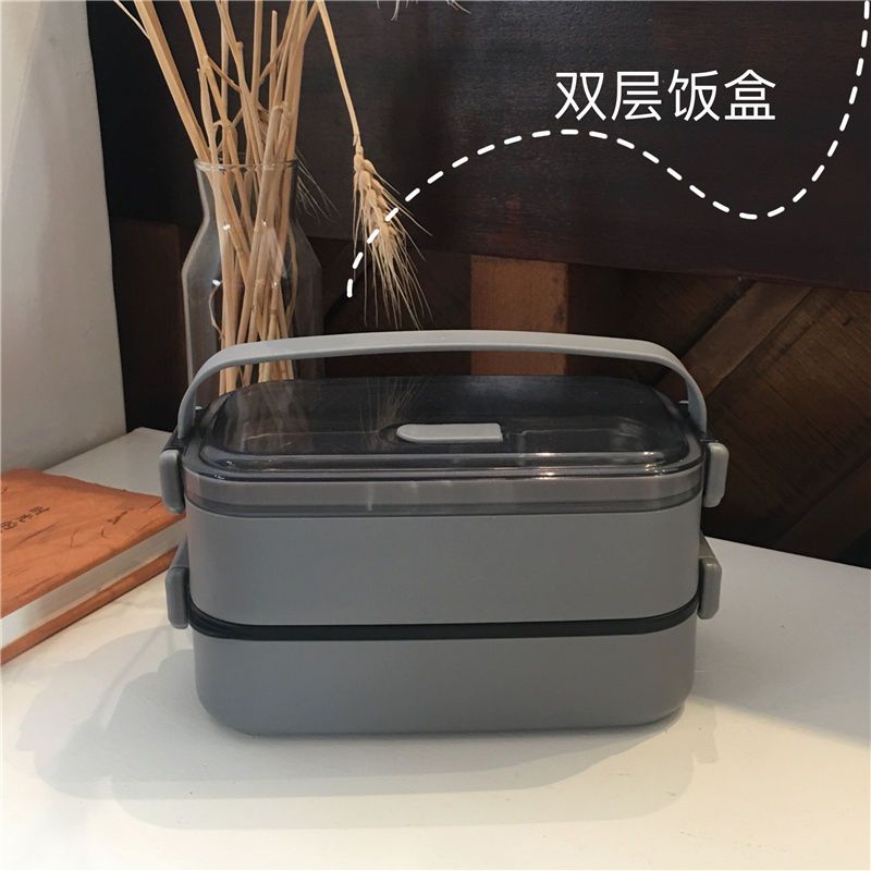 304 stainless steel insulated lunch box for office workers with lid student female large capacity lunch box microwave oven heating lunch box