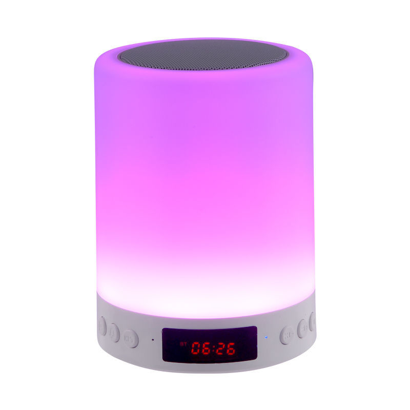 Smart Touch Table Lamp Wireless Bluetooth Speaker Ribbon Lights Flash Home Cute Subwoofer Portable Small Speaker