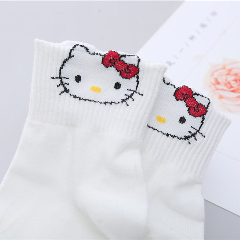 Japanese Style Socks Cute Cartoon for Children Spring and Summer Student Girl GirlyGirl Lolita Titty Cat Cinnamoroll Babycinnamoroll Tube Socks