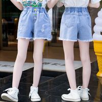 女童牛仔短裤夏季2022新款儿童时尚洋气薄款夏装中大童百搭裤子